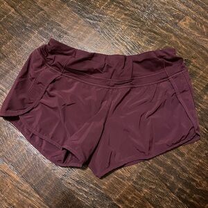 Maroon lululemon shorts